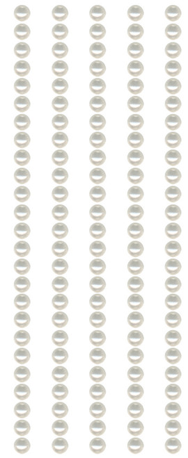 6 Pack Mark Richards Crystal Stickers Pearls 3mm Round 125/Pkg-Natural CSP3MM-1951