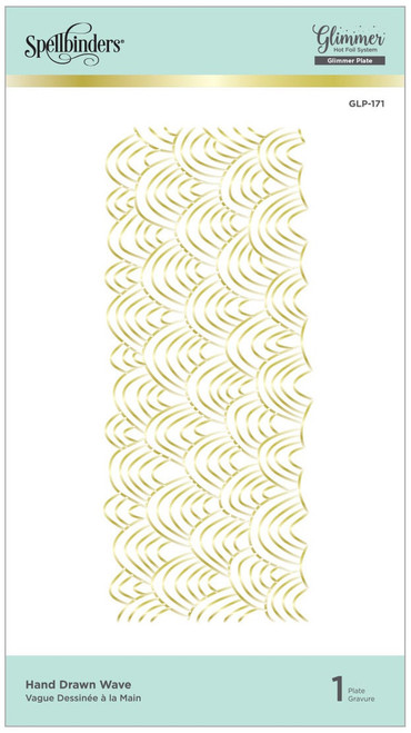 Spellbinders Glimmer Backgrounds Hot Foil Plate-Hand Drawn Wave GLP171
