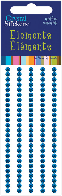 6 Pack Mark Richards Crystal Stickers Elements 3mm Round 125/Pkg-Royal Blue CS3MM-1663 - 842672012659