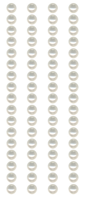 6 Pack Mark Richards Crystal Stickers Pearls 5mm Round 68/Pkg-Natural CSP5MM-1952