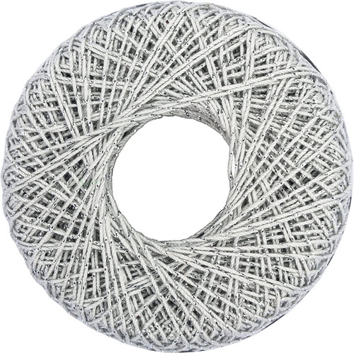 3 Pack Aunt Lydia's Metallic Crochet Thread Size 10-Silver & Silver 154M-0410S