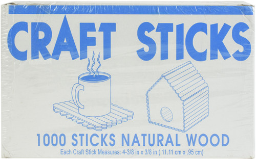 3 Pack - Pepperell Craft Sticks 1000/Pkg-Natural - 70782 - 725879101145