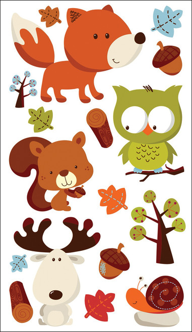 6 Pack Sticko Stickers-Forest Friends E5200714 - 015586897951