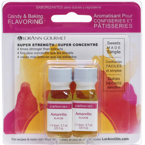 6 Pack - LorAnn Candy & Baking Flavoring .125oz 2/Pkg-Amaretto - FLAVOR-0380 - 023535380041