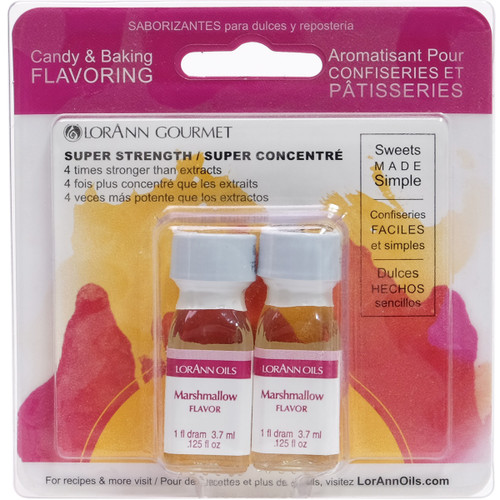 6 Pack LorAnn Candy & Baking Flavoring .125oz 2/Pkg-Marshmallow FLAVOR-0151 - 023535590044