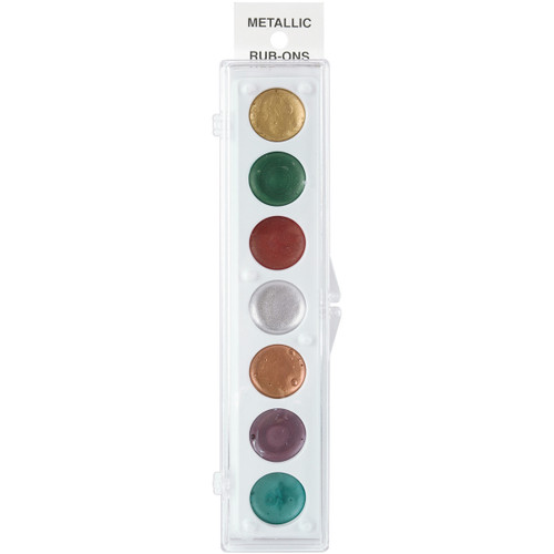 3 Pack Craf-T Metallic Rub-On Paint Palette 7 Colors-Kit #1 32942 - 641336329429