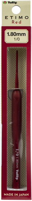 Tulip Etimo Red Crochet Hook W/ Cushion Grip-Size 1/1.80mm - TED-010E - 4974723717346 Tulip Etimo Red Crochet Hook W/ Cushion Grip-Size 1/1.80mm - TED-010E - 4974723717346