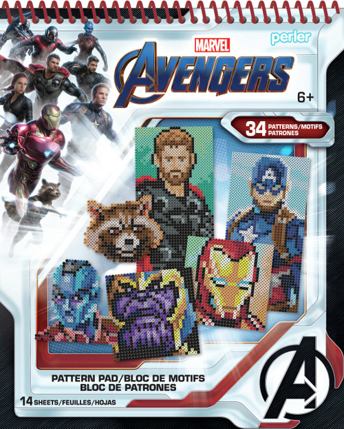 3 Pack - Perler Fused Bead Pattern Pad-Marvel Avengers - 80-22851 - 048533228515
