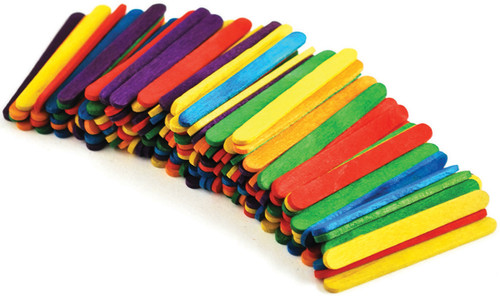 6 Pack - Krafty Kids Mini Craft Sticks-Colored 2.125" 150/Pkg - CW497