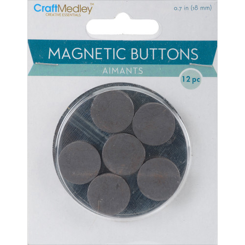 6 Pack Craft Medley Magnetic Buttons-18mm 12/Pkg MCMT-048 - 775749021660