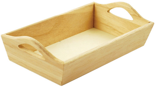 6 Pack - Multicraft Paintable Wooden Tray W/Handles-8.125"X4.625"X2.125" - WS400 - 775749139198