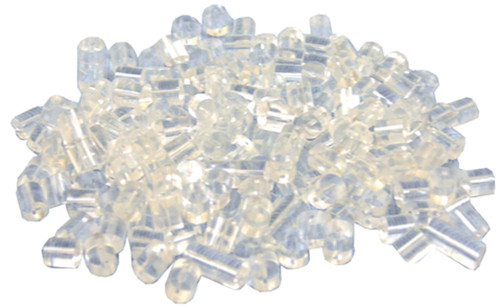 12 Pack Craft Medley Rubber Tube Earring Stoppers 3.5mm 180/Pkg-Clear JF500