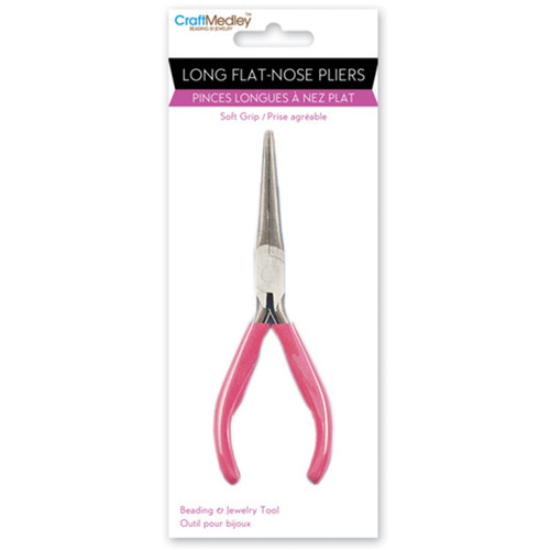 3 Pack - Craft Medley Long Flat Nose Pliers W/Soft Grip Handle-6" - BT110 - 775749084832 3 Pack - Craft Medley Long Flat Nose Pliers W/Soft Grip Handle-6" - BT110 - 775749084832