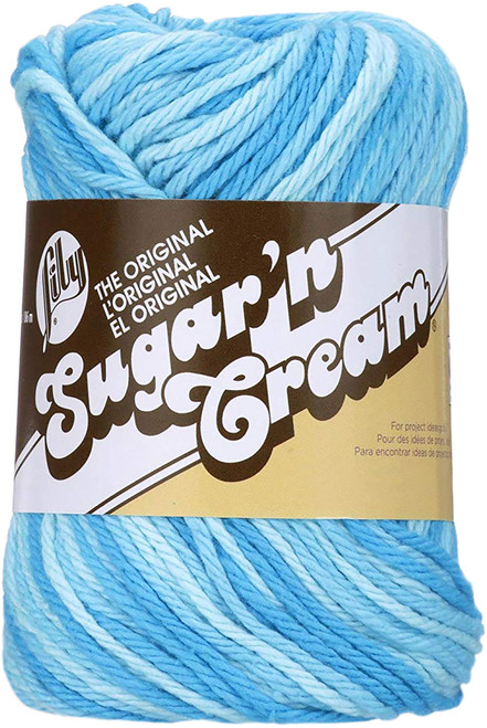 6 Pack - Lily Sugar'n Cream Yarn - Ombres-Swimming Pool - 102002-2744 - 057355283916