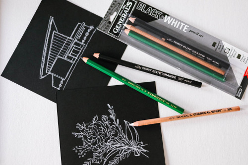 3 Pack - General's Black & White Pencil Set 3/Pkg- - BWA-BP