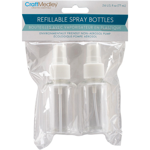 6 Pack Craft Medley Refillable Spray Bottles 2/Pkg-2.6oz PB210 - 775749128413