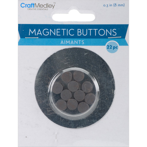 6 Pack - Craft Medley Magnetic Buttons-8mm 22/Pkg - MCMT-038 - 775749040074