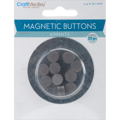 6 Pack Craft Medley Magnetic Buttons-10mm 20/Pkg MCMT-040 - 775749040081