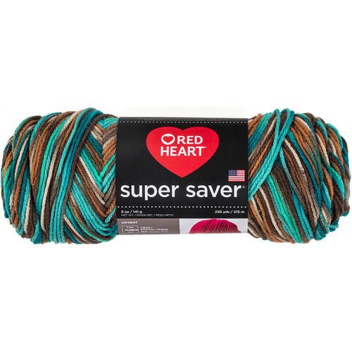 3 Pack Red Heart Super Saver Yarn-Reef E300B-3949 - 073650011795