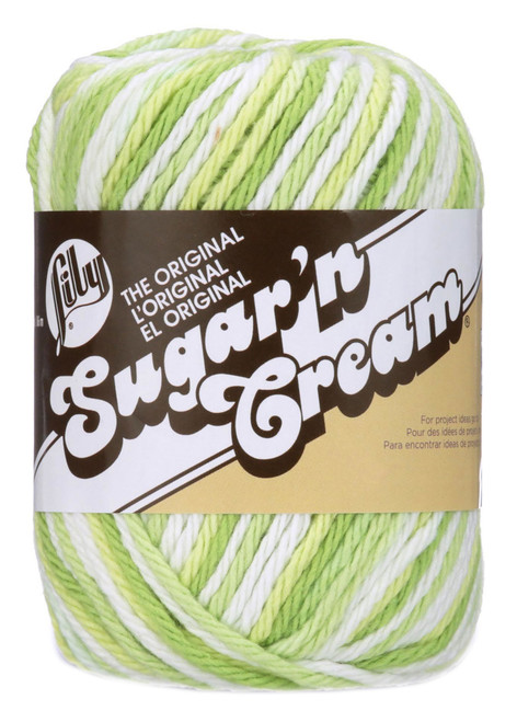 6 Pack - Lily Sugar'n Cream Yarn - Ombres-Key Lime Pie - 102002-2713 - 057355283893