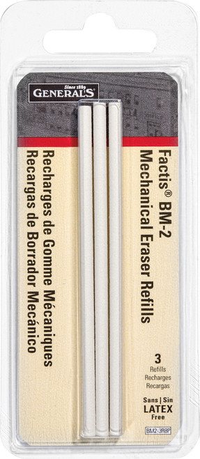 6 Pack General's Factis Pen Style Mechanical Eraser Refills 3/PkgBM2-3RBP - 044974213233