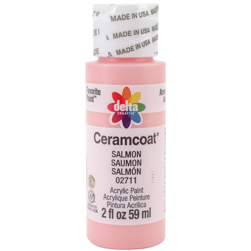 6 Pack Delta Ceramcoat Acrylic Paint 2oz-Salmon 2000-2711 - 017158027117