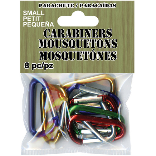 6 Pack - Pepperell Paracord Carabiners Small 8/Pkg- - PCSA60 - 725879320270