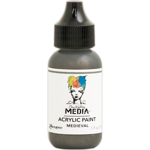 3 Pack - Dina Wakley Media Metallic Acrylic Paint 1oz-Medieval - MDQM-57895 - 789541057895