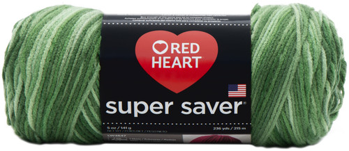 3 Pack Red Heart Super Saver Yarn-Green Tones E300B-629 - 073650816116