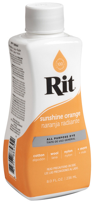 3 Pack Rit Dye Liquid 8oz-Sunshine Orange 8-88430