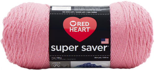 3 Pack Red Heart Super Saver Yarn-Perfect Pink E300B-706 - 073650816147