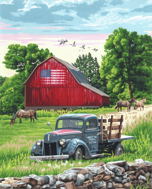 Paint Works Paint By Number Kit 16"X20"-Summer Farm 91733