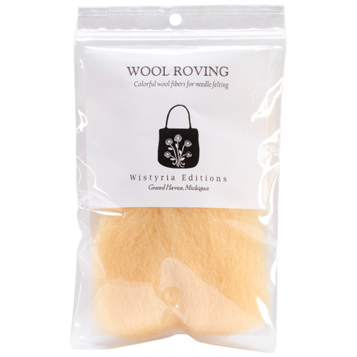 4 Pack Wistyria Editions Wool Roving 12" .22oz-Honey -R-W839R - 893812001842
