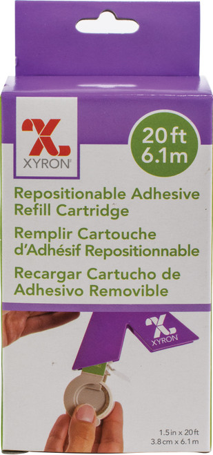2 Pack Xyron XRN150 Refill Cartridge 1.5"x20'-Repositionable AT156-20 - 608931000788