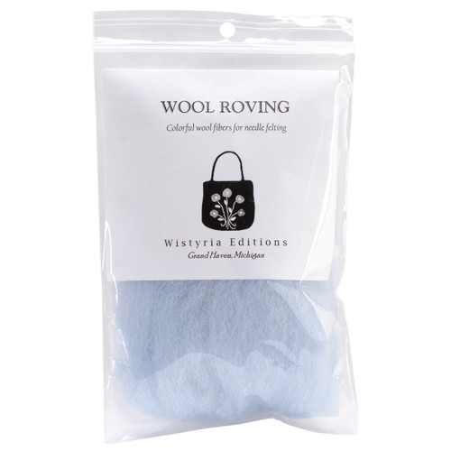 4 Pack Wistyria Editions Wool Roving 12" .22oz-Pale Blue R-W815R - 893812001798