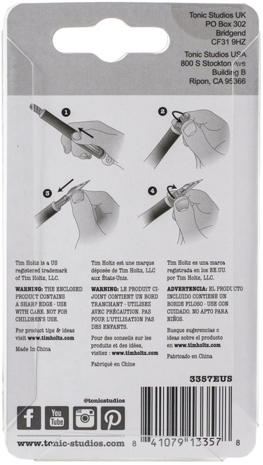 3 Pack Tim Holtz Retractable Craft Knife Refill Blades 5/Pkg-For 3356E 3357E