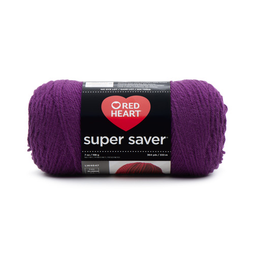 3 Pack - Red Heart Super Saver Yarn-Dark Orchid - E300B-776 - 073650788406