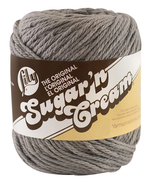 6 Pack - Lily Sugar'n Cream Yarn - Solids-Overcast - 102001-1042 - 057355388673