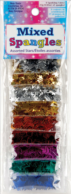6 Pack Sulyn Mixed Spangles 3g 9/Pkg-Assorted Stars 665891 - 717968172037