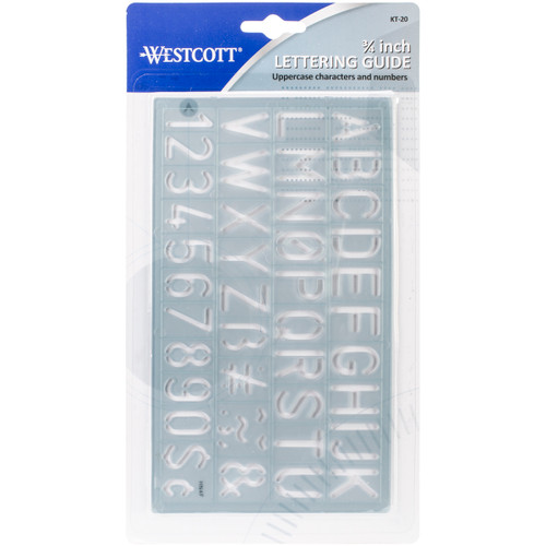 6 Pack - Westcott Lettering Guide-0.75" - C9042763 - 088359010673