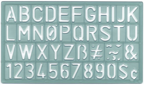 6 Pack - Westcott Lettering Guide-0.75" - C9042763
