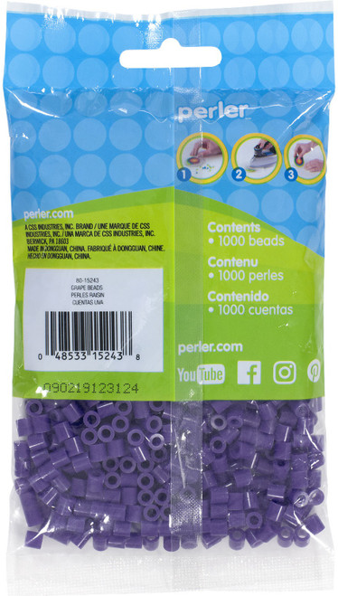 3 Pack - Perler Beads 1,000/Pkg-Grape - PBB80-19-15243