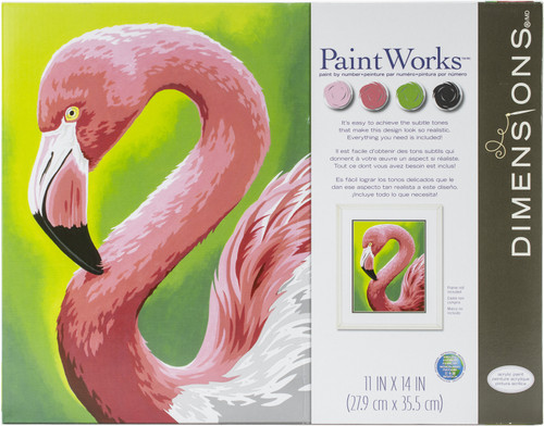 2 Pack Paint Works Paint By Number Kit 11"X14"-Flamingo Fun 73-91677 - 088677916770