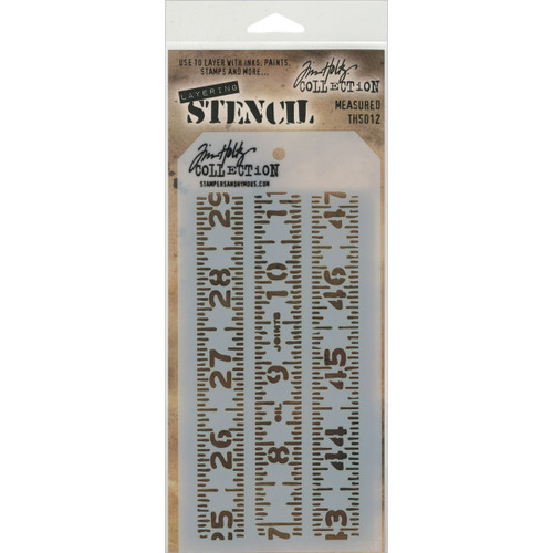 3 Pack - Tim Holtz Layered Stencil 4.125"X8.5"-Measured - THS-012 - 794504708653