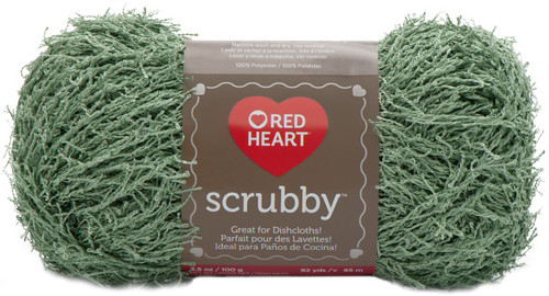 3 Pack Red Heart Scrubby Yarn-Green Tea E833-650 - 073650012068