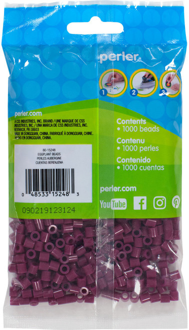 3 Pack Perler Beads 1,000/Pkg-Eggplant PBB80-19-15248