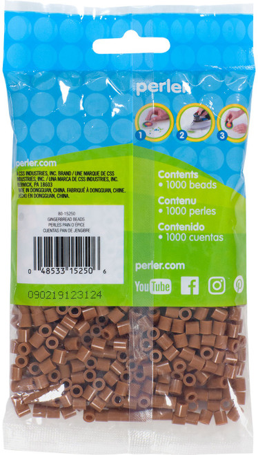 3 Pack Perler Beads 1,000/Pkg-Gingerbread PBB80-19-15250