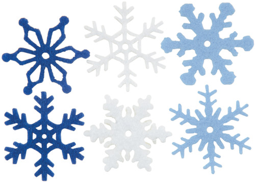4 Pack - Medium Felt Snowflakes 1.25" 36/Pkg-Winter - CI63000 - 871097000248