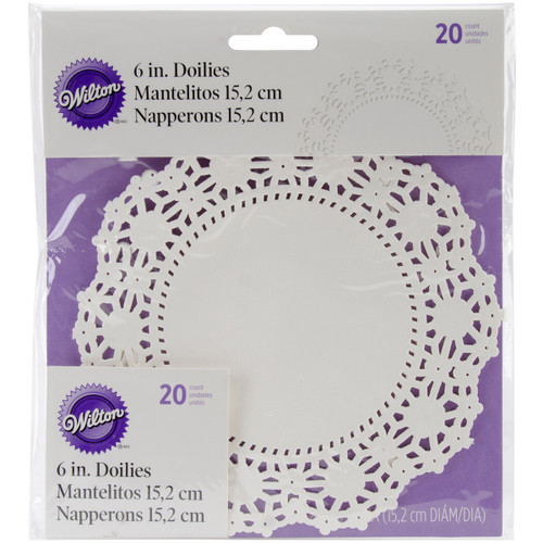 6 Pack Greaseproof Doilies-6" Round White 20/Pkg W210490-206 - 070896092069