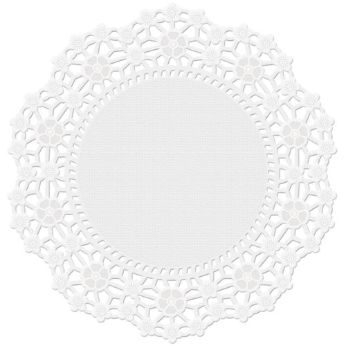 6 Pack Greaseproof Doilies-4" Round White 30/Pkg -W210490-204